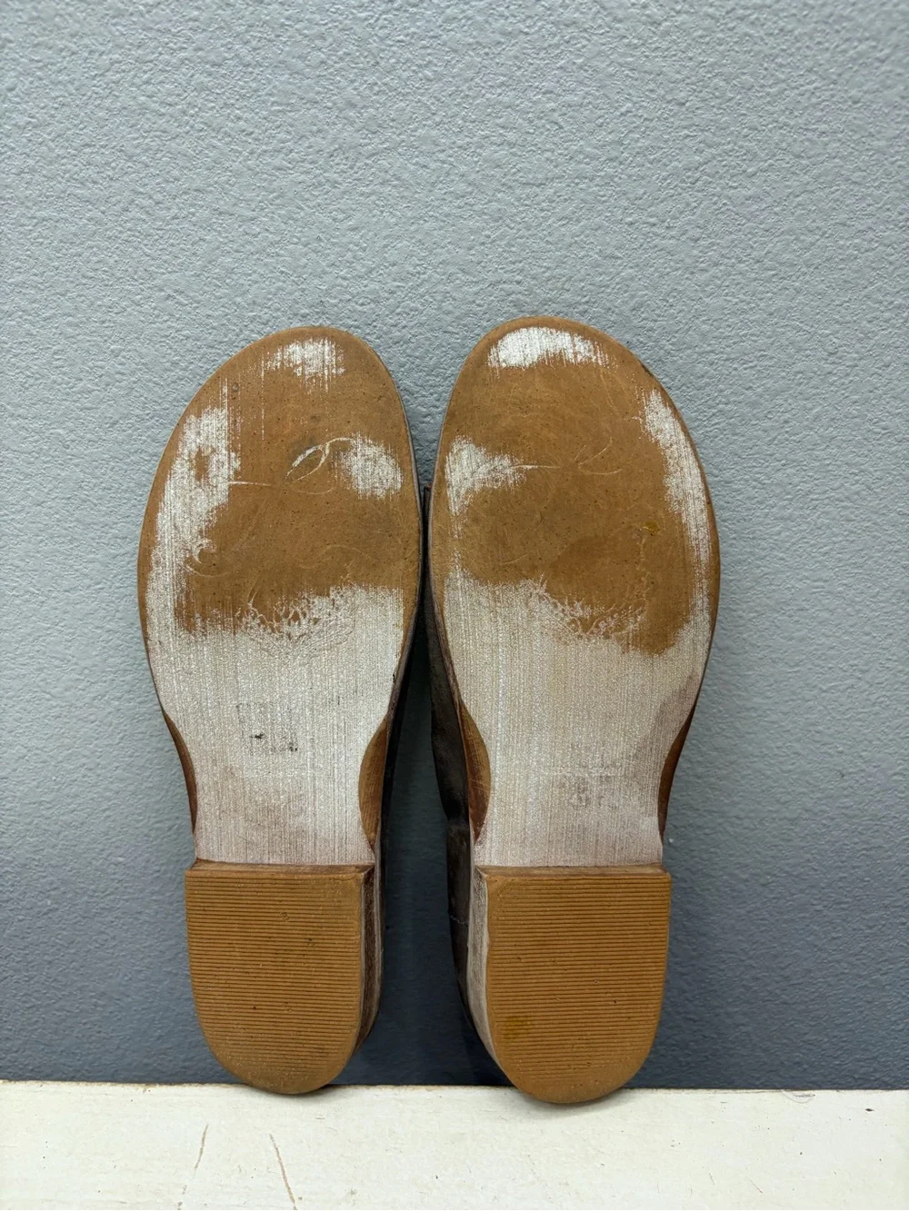 Free People Brown Leather Mont Black Flats Size 41